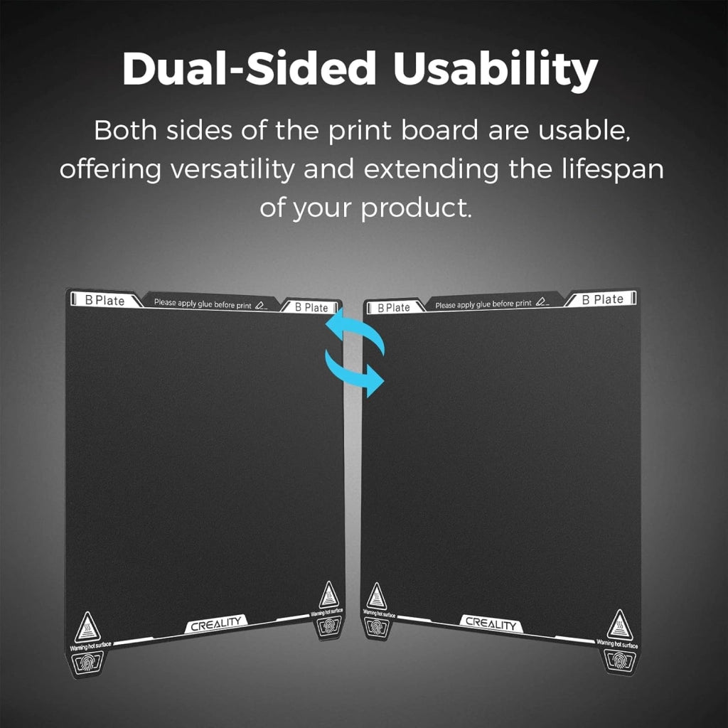 Supporto stampabile di dimensioni 315x310 mm, realizzato in resina epossidica, acciaio elastico, con magnete, compatibile con K1 Max