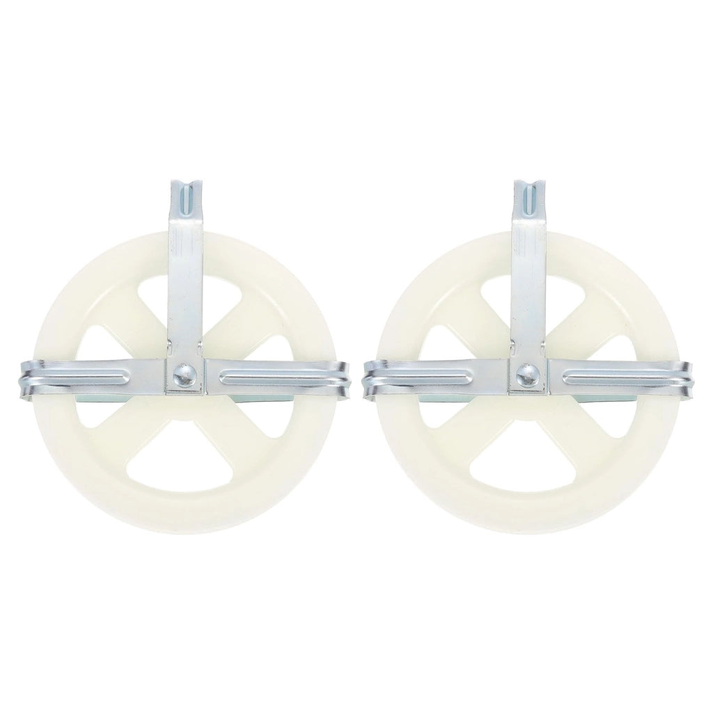 Set di 2 rulli di ricambio per stendibiancheria, diametro 12,7 cm, resistenti agli agenti atmosferici, colore bianco