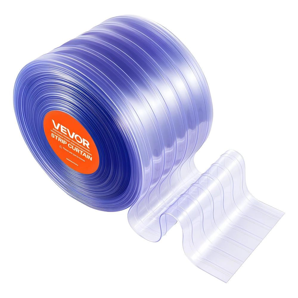 MS-0010 tenda a strisce trasparente PVC, 45,7 m x 30,5 cm, strisce per porte a coste, rotolo grande resistente per garage, magazzini e supermercati