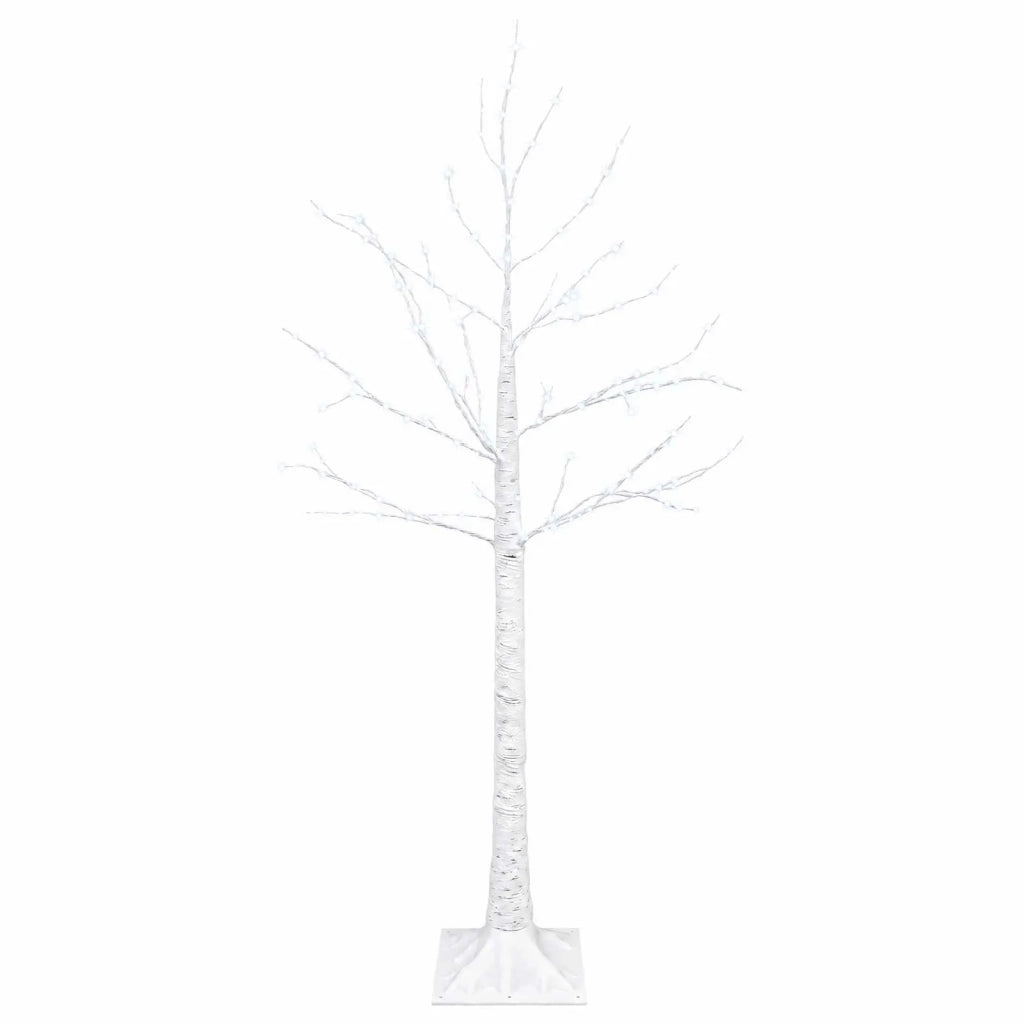 Albero di Natale in betulla Bianco 22 x 22 x 120 cm Plastica 42055352
