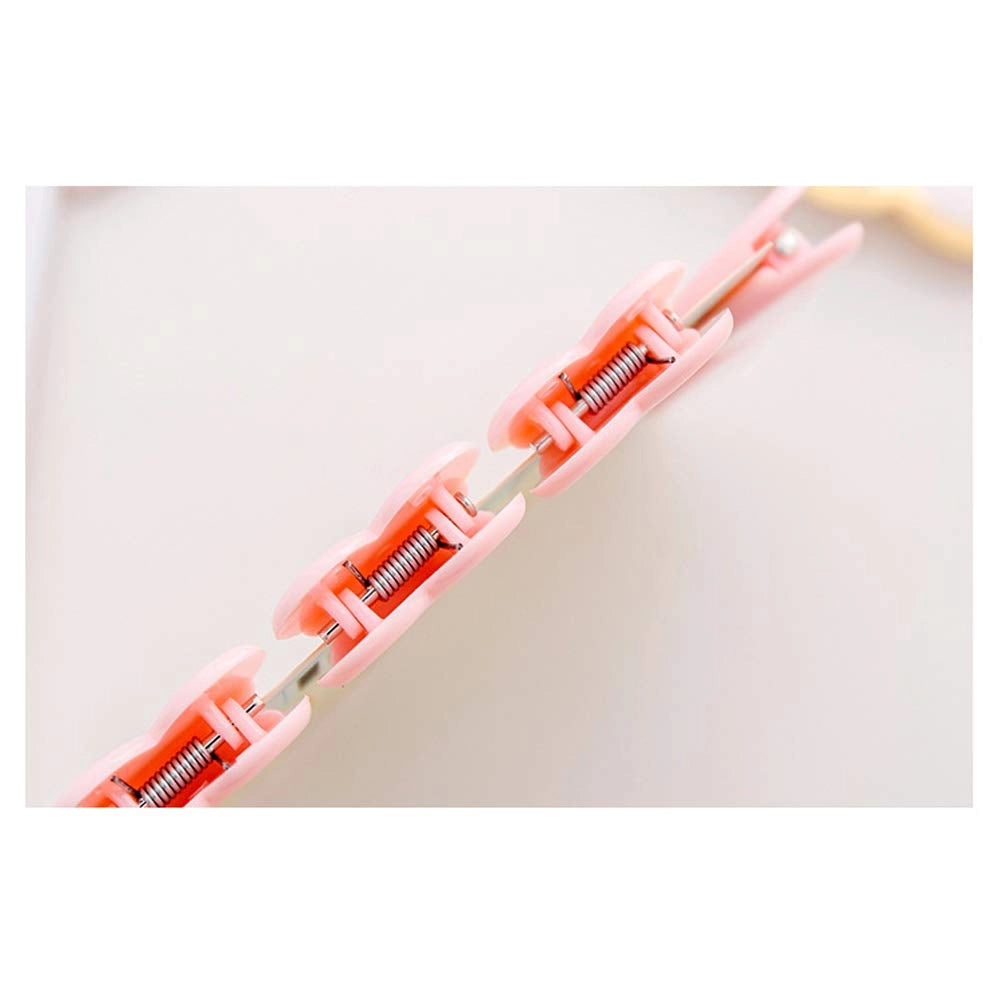 20 piccoli clip a forma di cuore in plastica, color rosa, dimensioni 3,2 x 2,5 cm