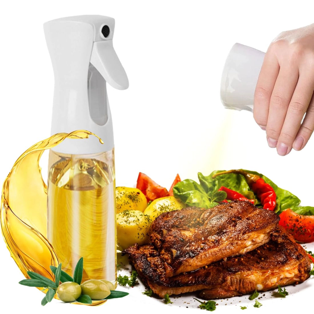 Spruzzatore per olio da 220 ml, con flacone in vetro e spazzola, ideale per la cucina