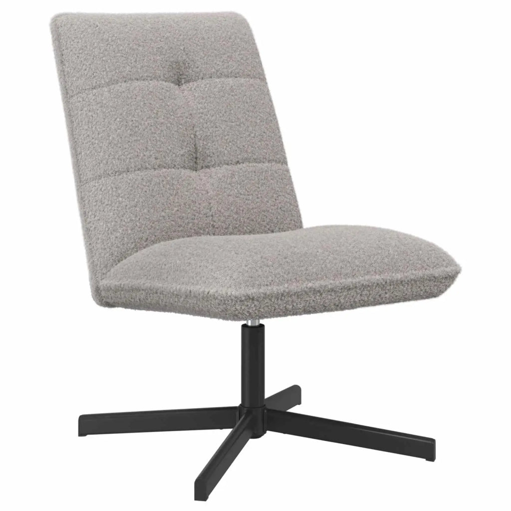 Sedia girevole Grigio Chiaro Bouclé 42045548