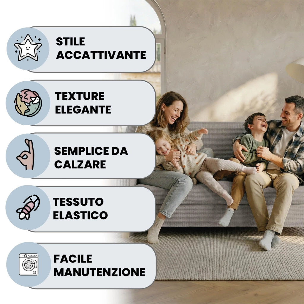 Copertura elastica per divano a due posti, color tortora, lunghezza 130-180 cm