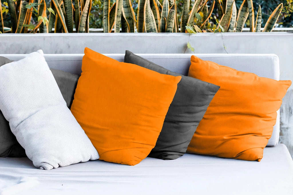 Coperte per cuscini, 40x60 cm, confezione doppia, colore bianco, con cerniera