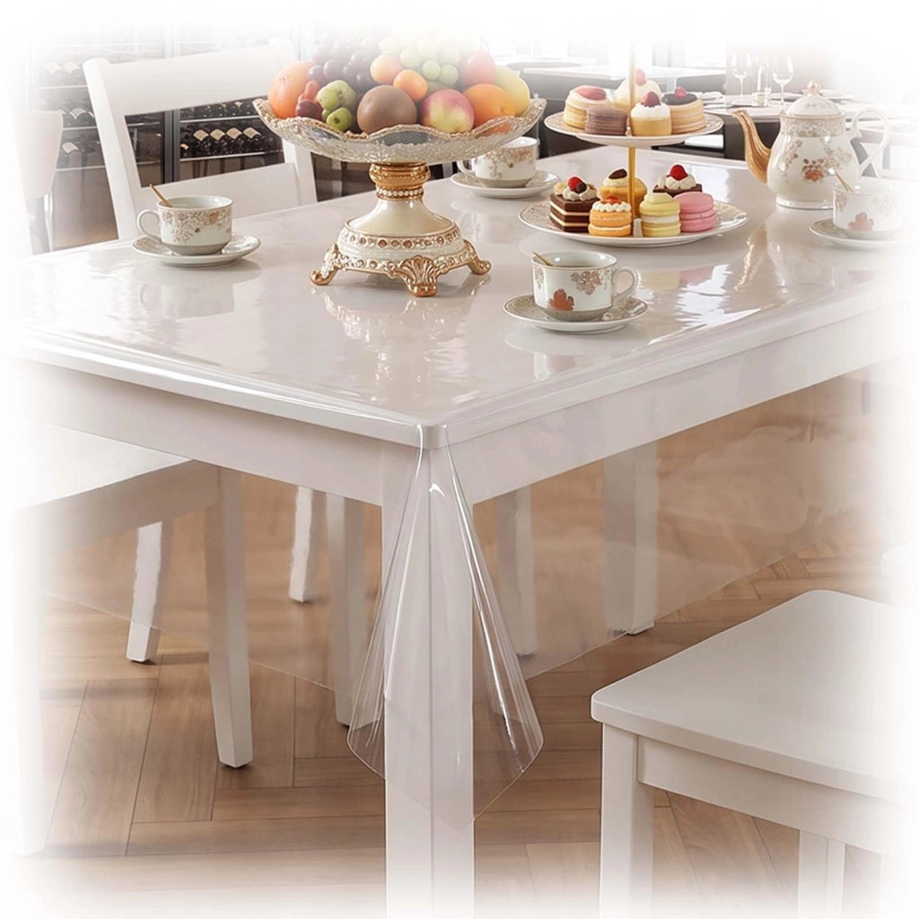 Tovaglia trasparente in PVC, 140x180 cm, spessore 0,13 mm, resistente ai grassi