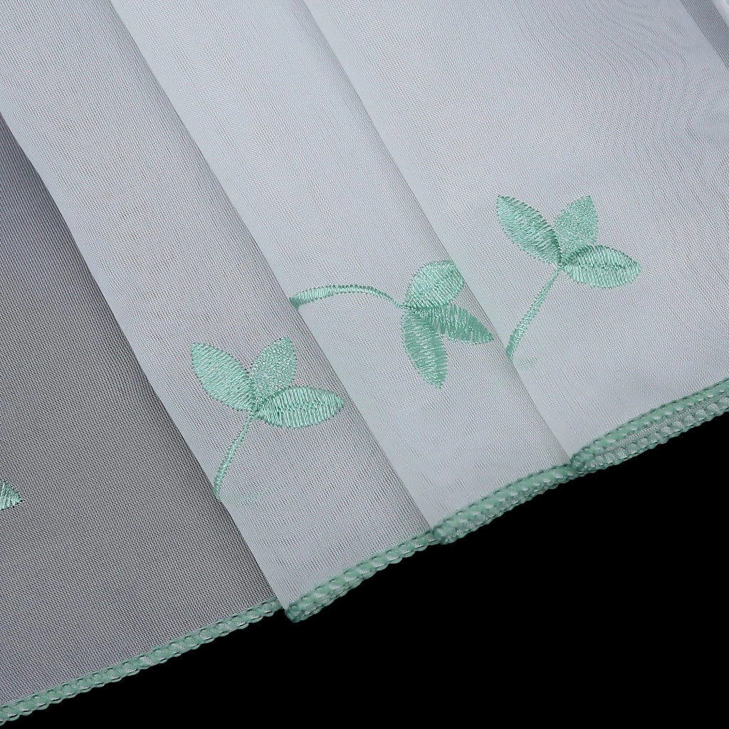 Tende leggere con motivo a gufi, colore verde, dimensioni 40x90 cm, confezione da 2 pezzi.