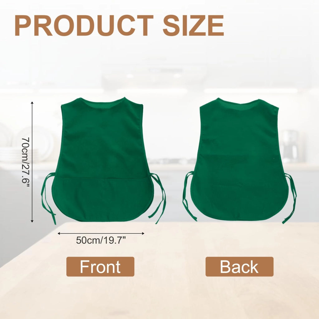 Giacca da lavoro unisex, impermeabile, 70x50 cm, verde, con 2 tasche