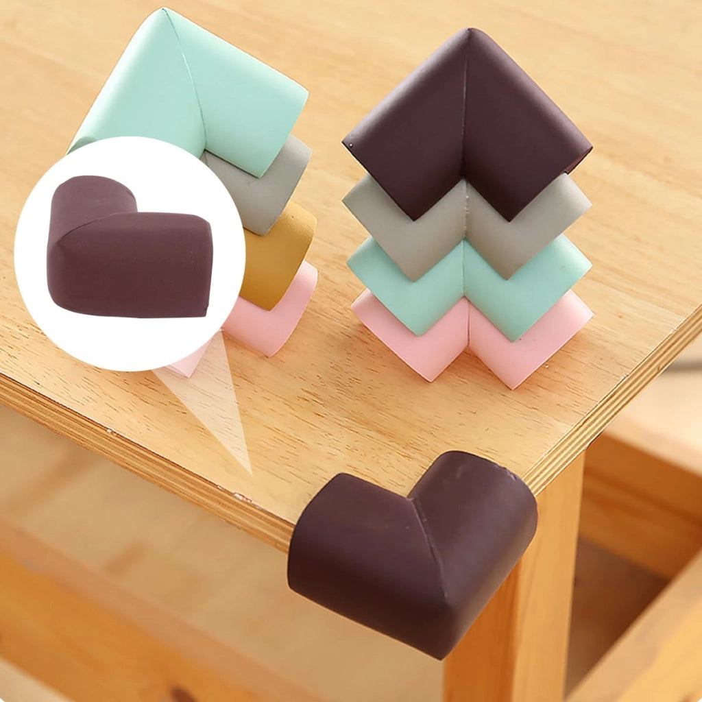 10 protezioni angolari, colore marrone, spessore 1,2 cm, per mobili