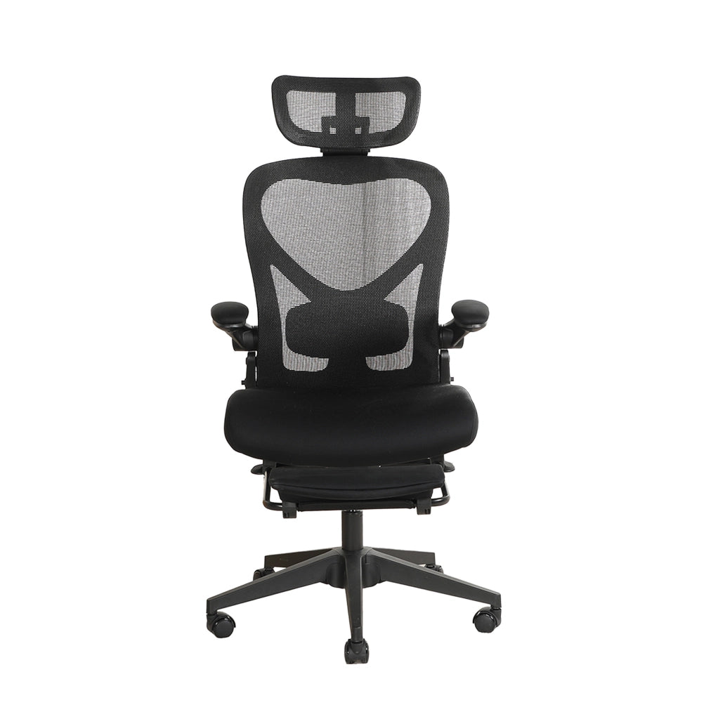 Sedia da ufficio ergonomica 62 x 48,5 x 129 cm nera, seduta in schiuma pieghevole
