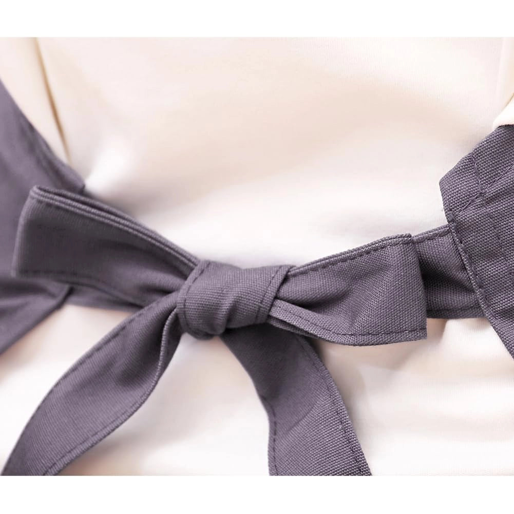 Grembiule in tela di cotone con tasche, regolabile, colore 3