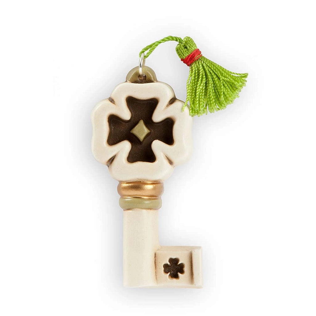 Chiave in Vetroceramica, color avorio, piccola, con estremità aperta, forma cilindrica, taglia S