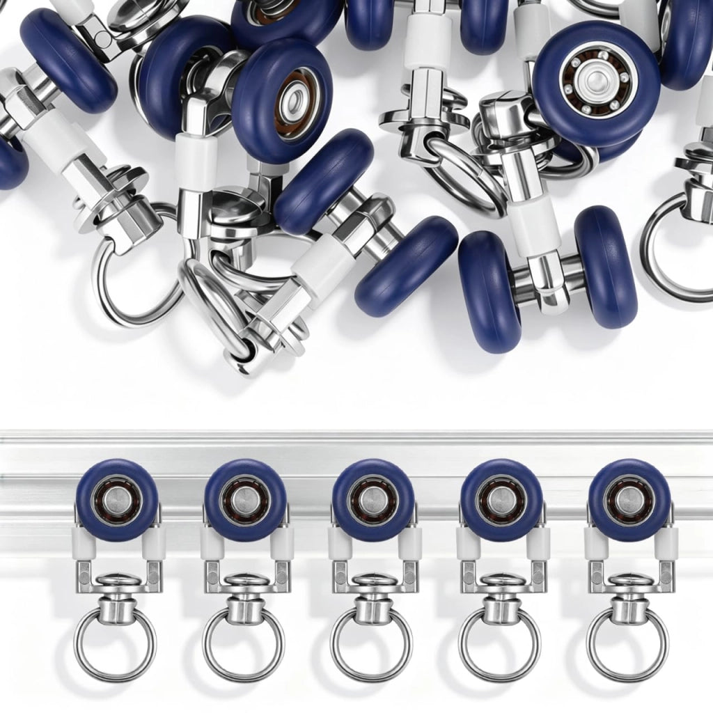 Set di guide scorrevoli da 20 pezzi, realizzate in plastica e acciaio inossidabile