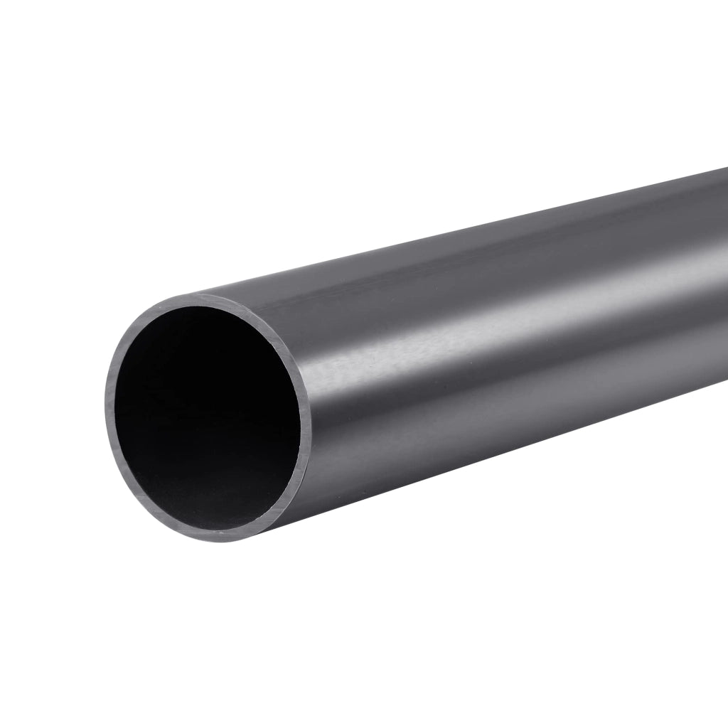 Tubo in PVC, diametro interno 45 mm, diametro esterno 50 mm, lunghezza 0,35 metri, colore grigio scuro, resistente agli urti