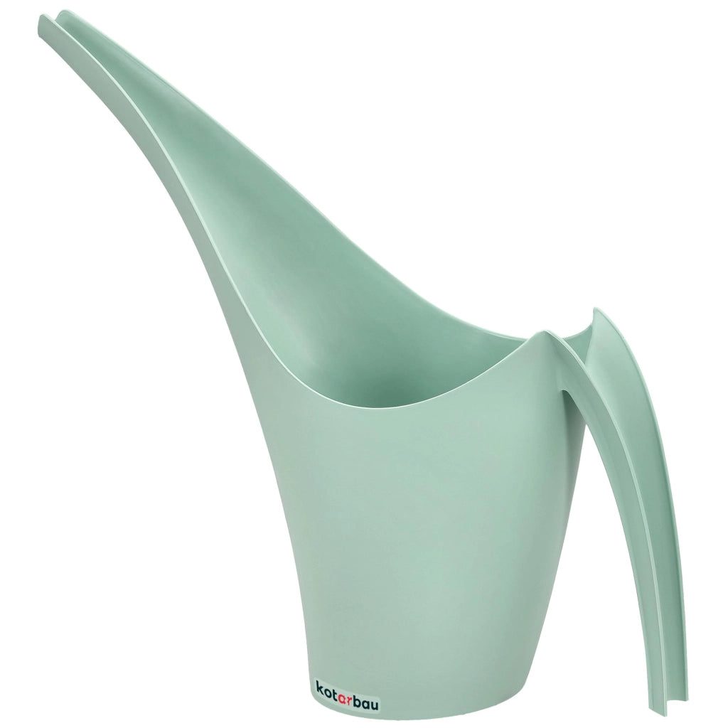 Annaffiatoio in plastica da 1,5 litri, con beccuccio lungo, color verde salvia