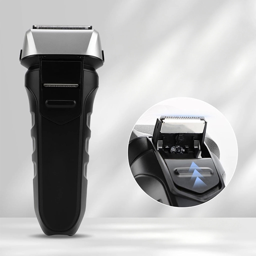 Rasoio elettrico da uomo impermeabile IPX7 con display LED e USB-C