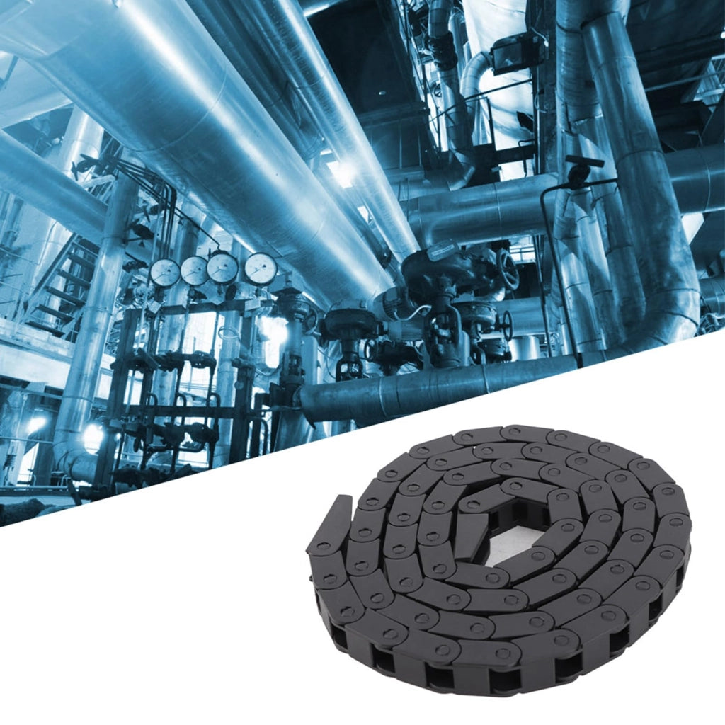 Catena portacavi 7x7 mm, nera, in nylon, per stampanti 3D e macchine CNC