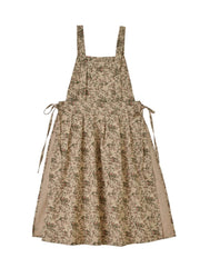 Grembiule in cotone con motivo floreale, spacchi laterali e tasche per cucina, giardino, casa, fioreria