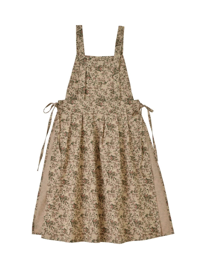 Grembiule in cotone con motivo floreale, spacchi laterali e tasche per cucina, giardino, casa, fioreria