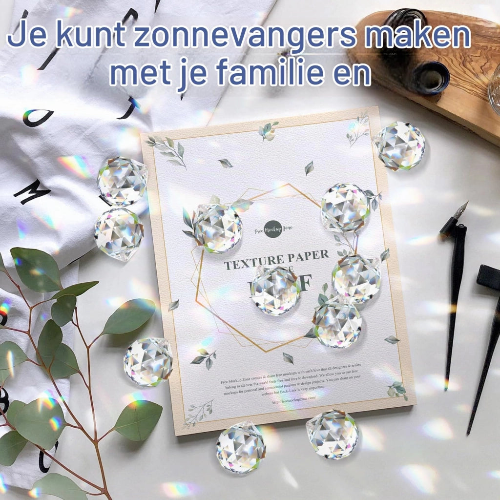 Prismi per cattedrali solari, confezione da 24 pezzi, diametro 24 mm, cristalli, decorazioni a forma di arcobaleno