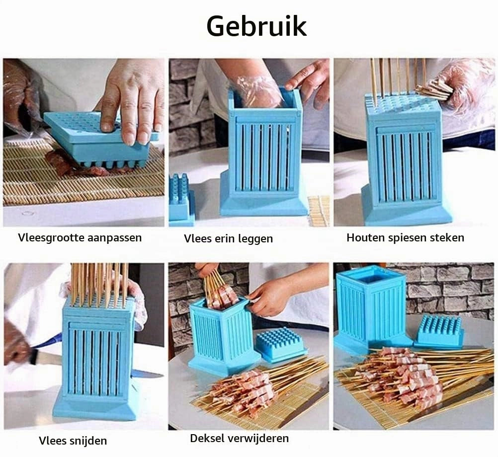 Tagliaperni e verdure per 49 spiedini, accessori per kebab