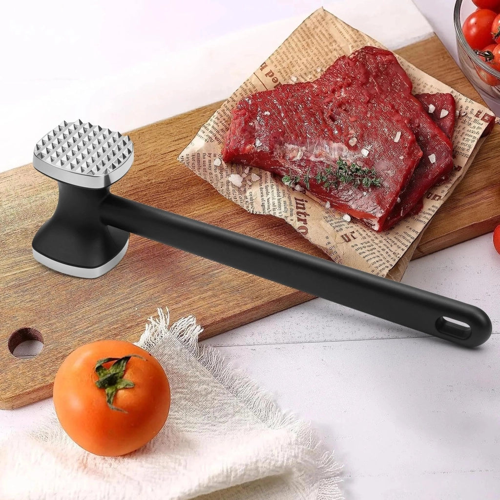 Batticarne in lega di zinco, con due lati, lunghezza 25,5 cm