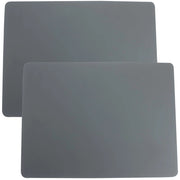 Set da 2 sottopiatti in silicone, con rivestimento antiaderente, antiscivolo e resistente al calore, colore grigio