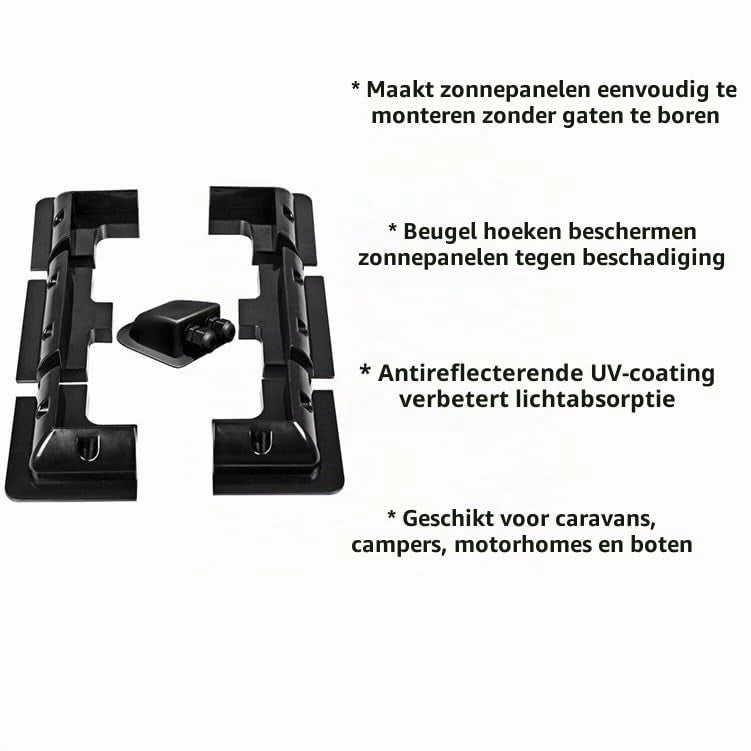 Kit di montaggio in ABS a 7 pezzi per pannelli solari, tetti, camper e imbarcazioni