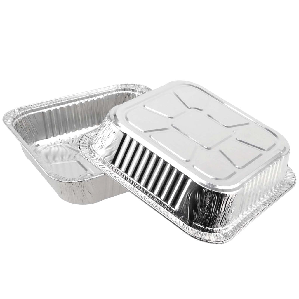 30 stampi in alluminio, dimensioni 20,5x20,5x4,5 cm, con coperchio