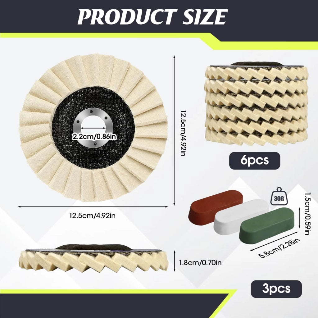 Set di 6 dischi abrasivi da 125 mm per smerigliatrici angolari