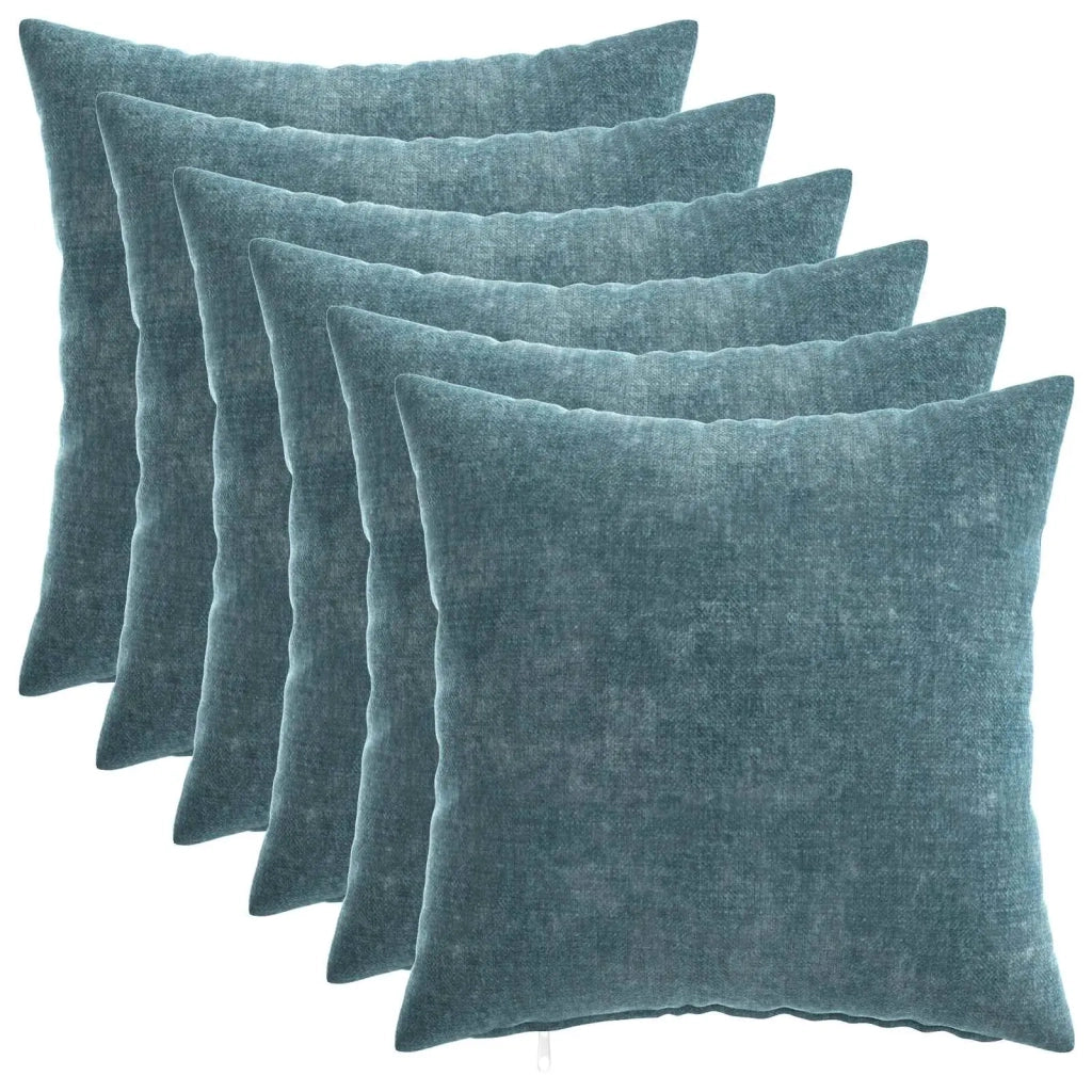 Cuscino da Lanciare 6 pz HEERLEN Blu 45 x 45 cm 926594