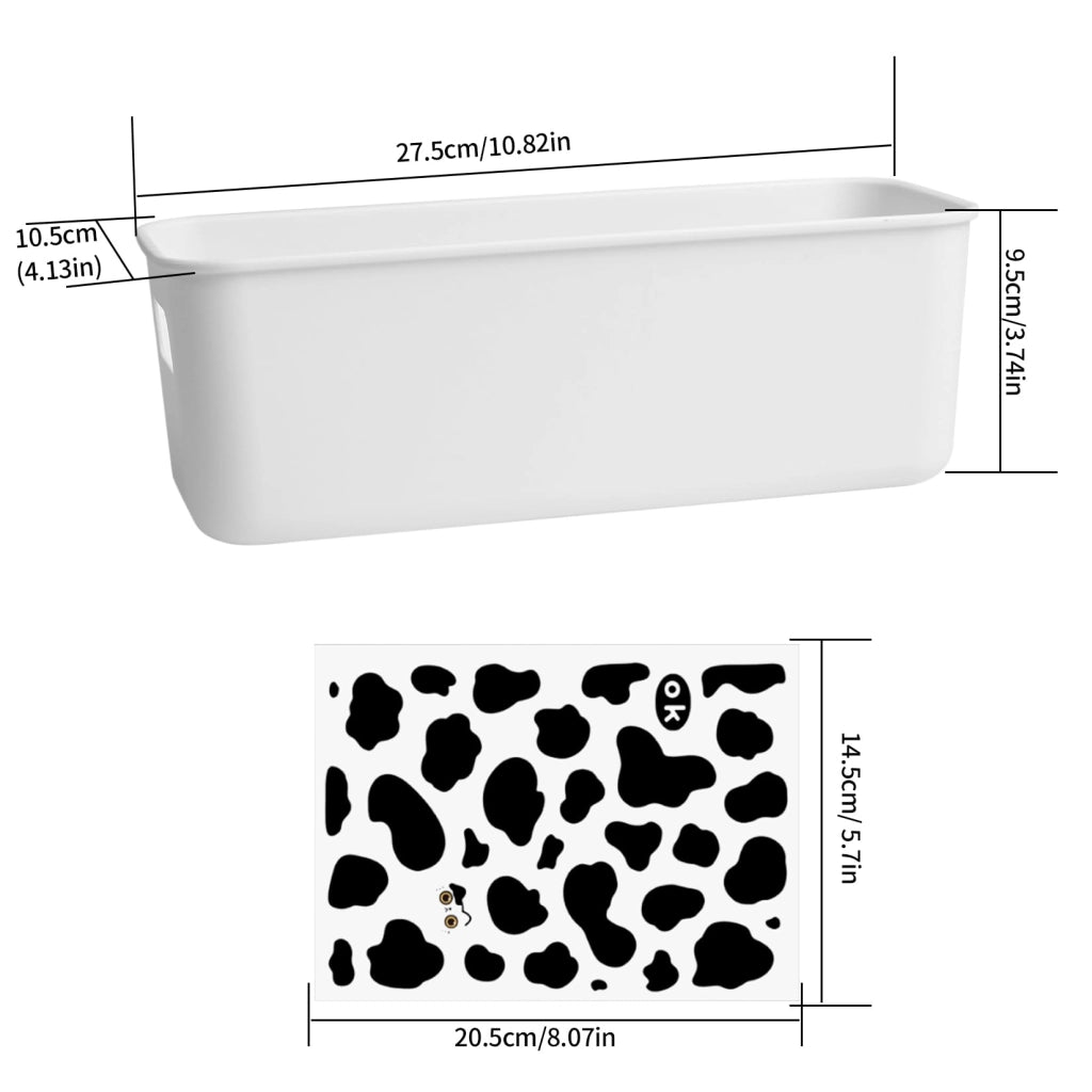 Set di 3 contenitori in plastica con etichette