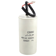Condensatore da 4 µF, 400 VAC/450 VAC, a forma circolare, diametro 28 mm, con cavo di 21 cm