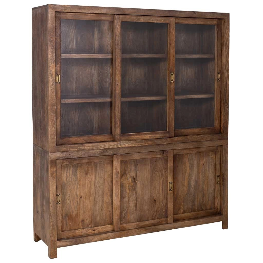 Vetrina in legno artigianale 160 x 45 x 190h cm