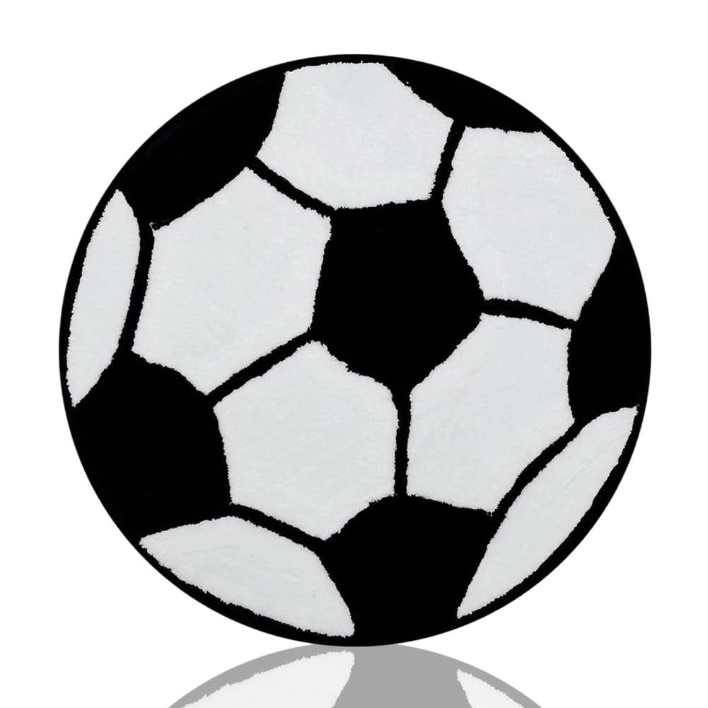 Tappeto a forma di campo da calcio, circa 60x60 cm, tappeto per bambini, motivo calcistico