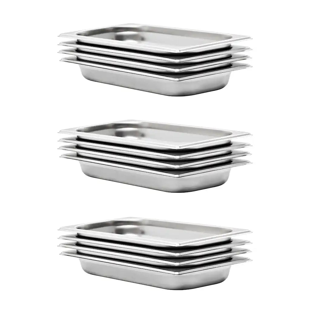 Contenitori Gastronorm 12 pz GN 1/3 40 mm in Acciaio Inox 50893