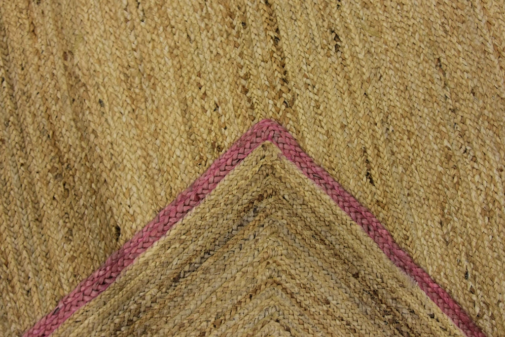 Tappeto Houston, color rosa, 120x180 cm, in juta, stile boho