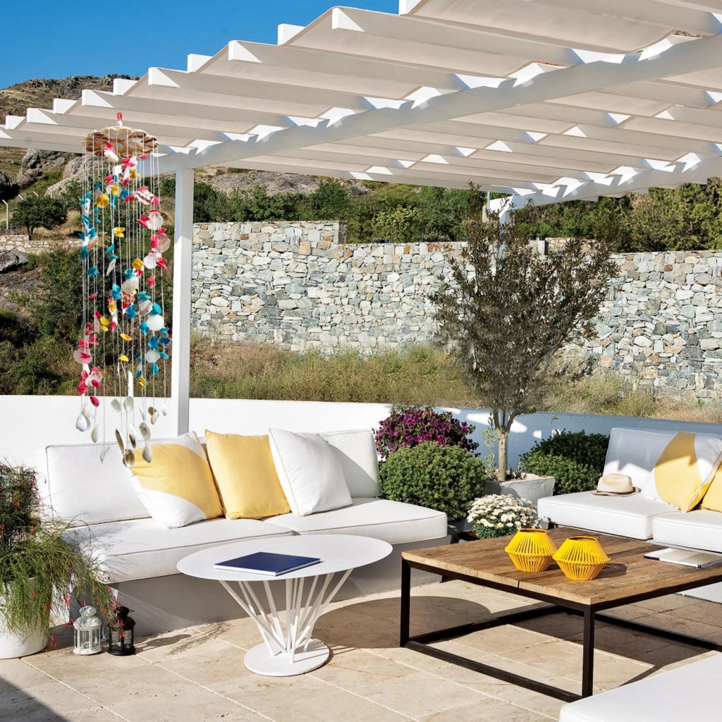 Mobile a vento a forma di conchiglia, stile nautico, 95 cm, ideale per balcone e giardino
