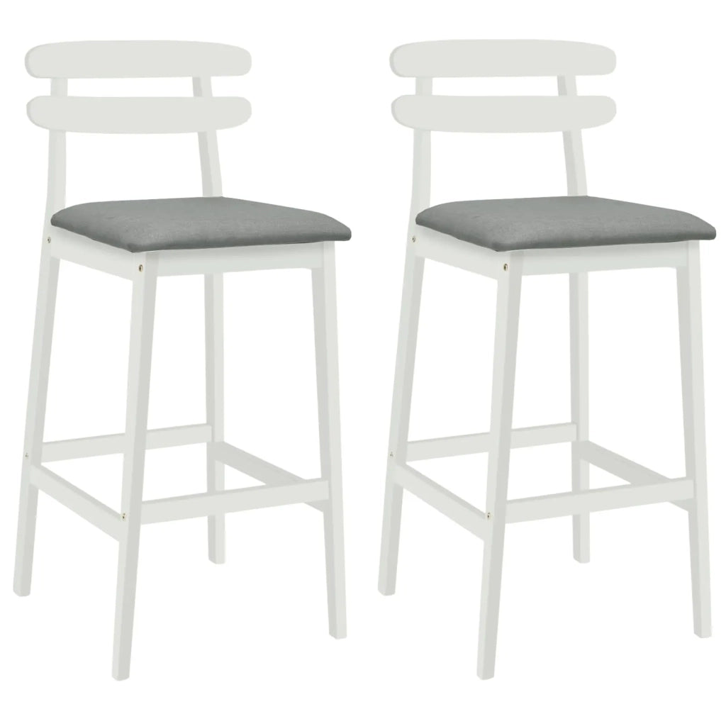 Sgabello da bar 2 pz Bianco e Grigio 42047618
