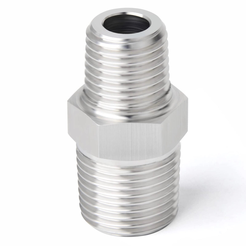 Riduttore a sesto esagono 1/2" x 1/8" BSP, 2 pezzi, acciaio inossidabile