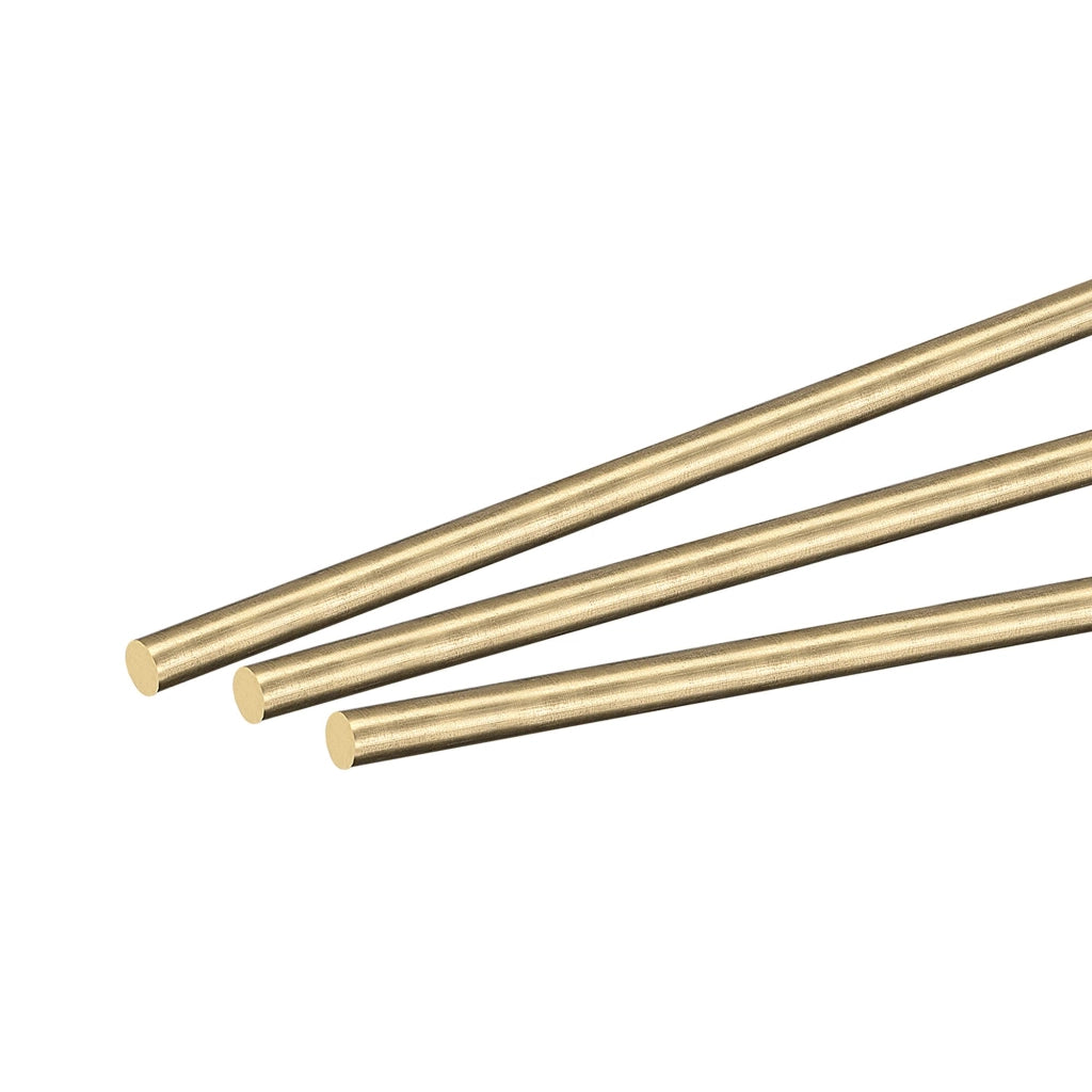 4 barre tonde in ottone, diametro 4 mm, lunghezza 100 mm, massicce