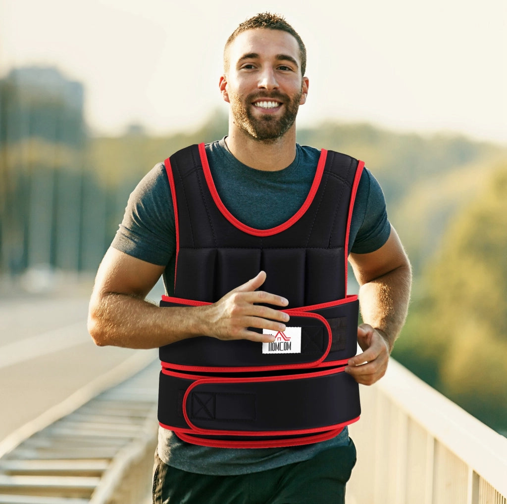 GILET ZAVORRATO regolabile 60x50 cm in tessuto Oxford nero per allenamento