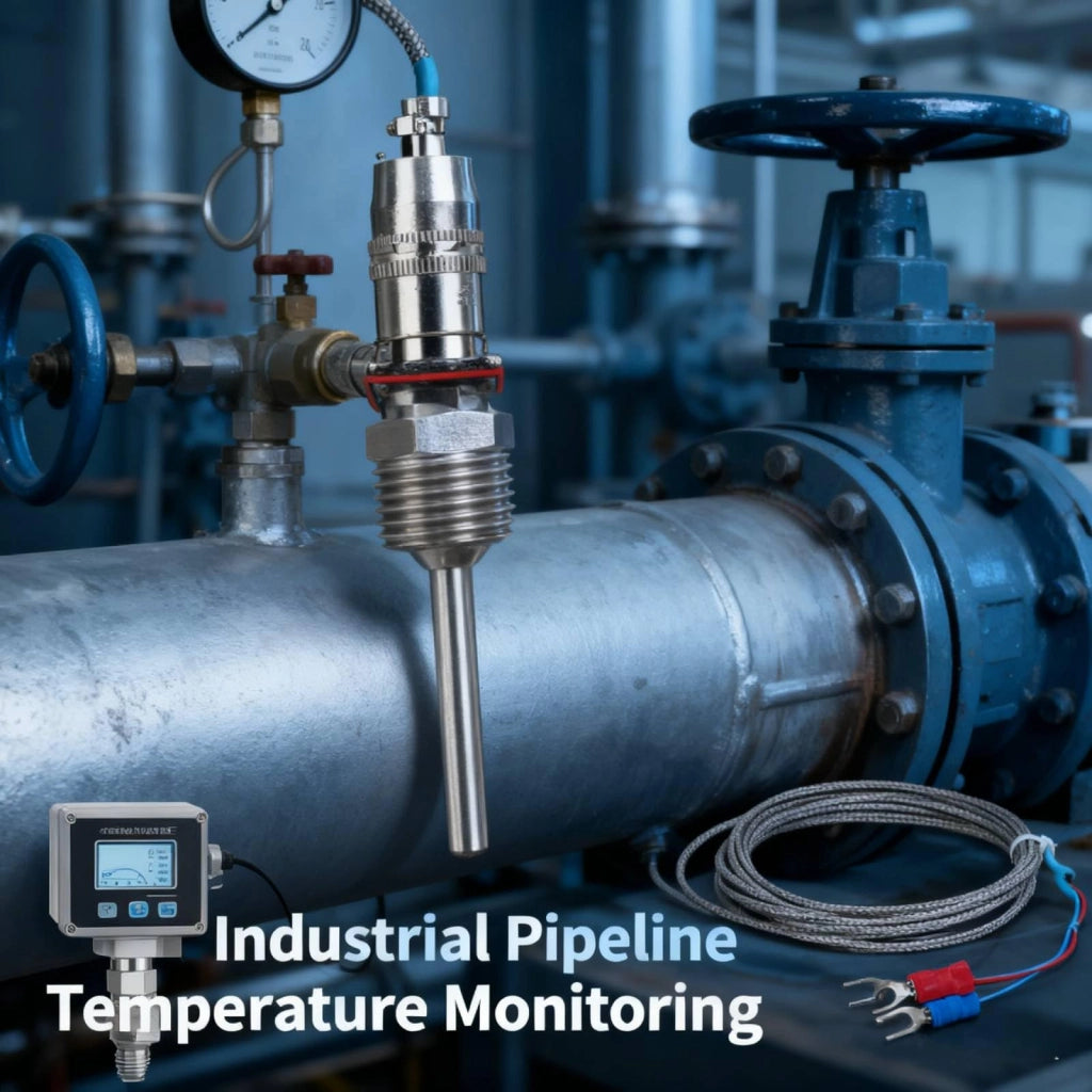 Sensore di temperatura PT100, sonda in acciaio inossidabile, filettatura 1/2" NPT, intervallo di temperatura da -50 a 200 °C