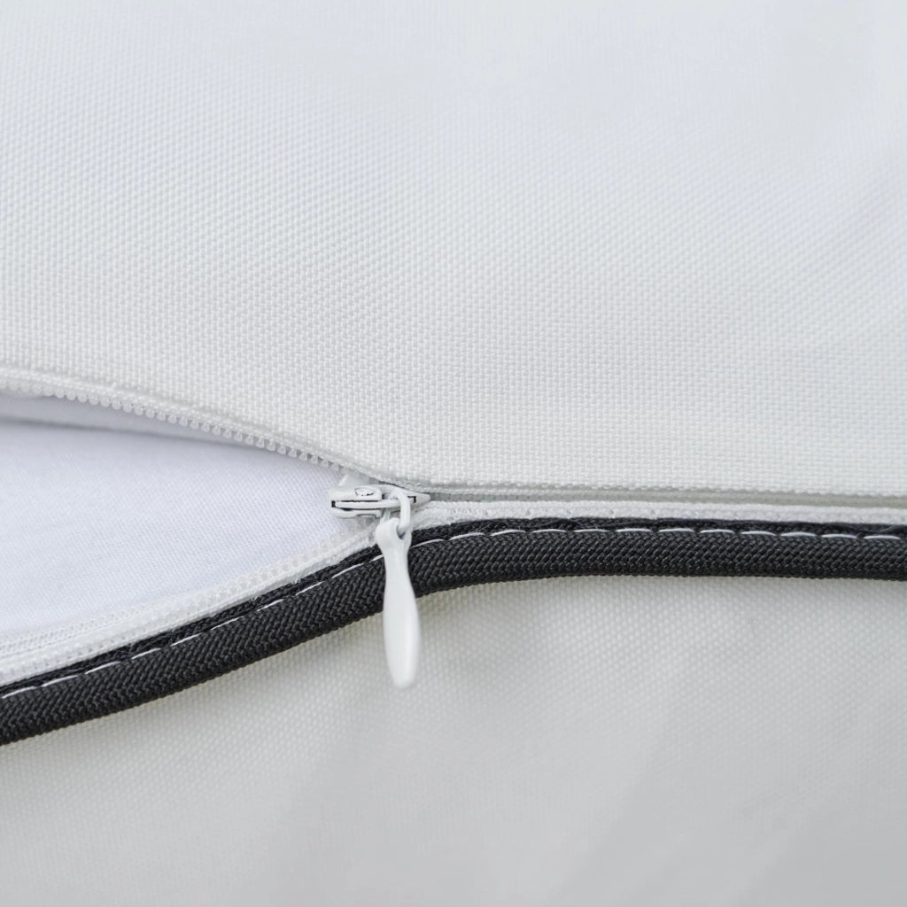 Set di 2 federe impermeabili, 30x50 cm, bianche con bordo nero
