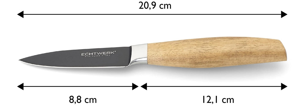 Dimensioni: 8,8 cm. Materiale: acciaio inossidabile, legno di palissandro