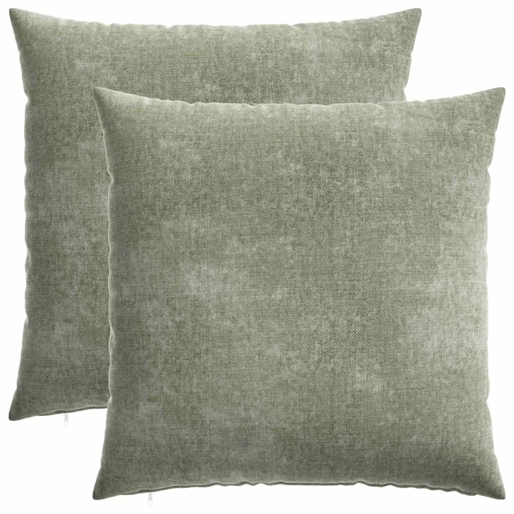 Federa 2 pz HEERLEN Verde 55 x 55 cm Tessuto Chenille 912331