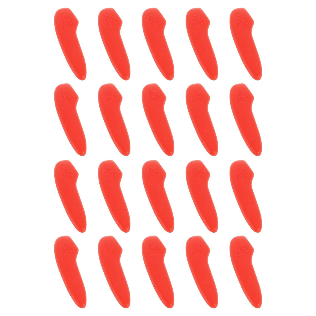 Protezioni per punte di coltelli, 100 pezzi, plastica, rosse, 26x8x4 mm