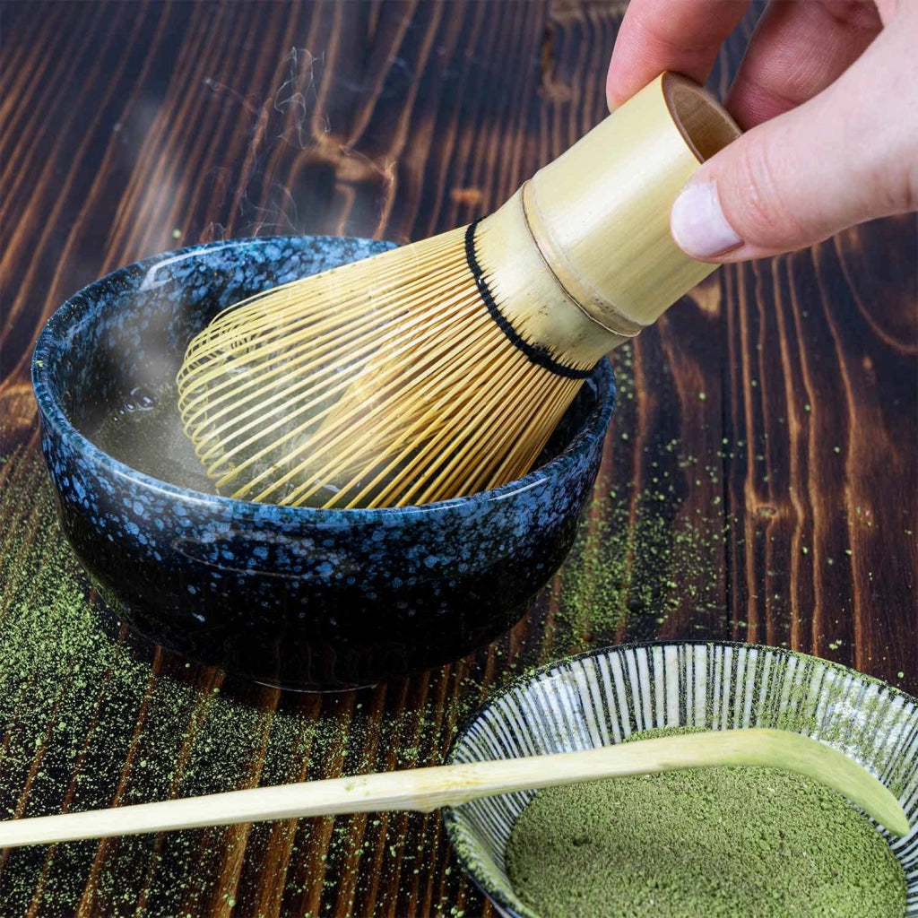 Set per matcha con frusta di bambù, ciotola e cucchiaio dosatore
