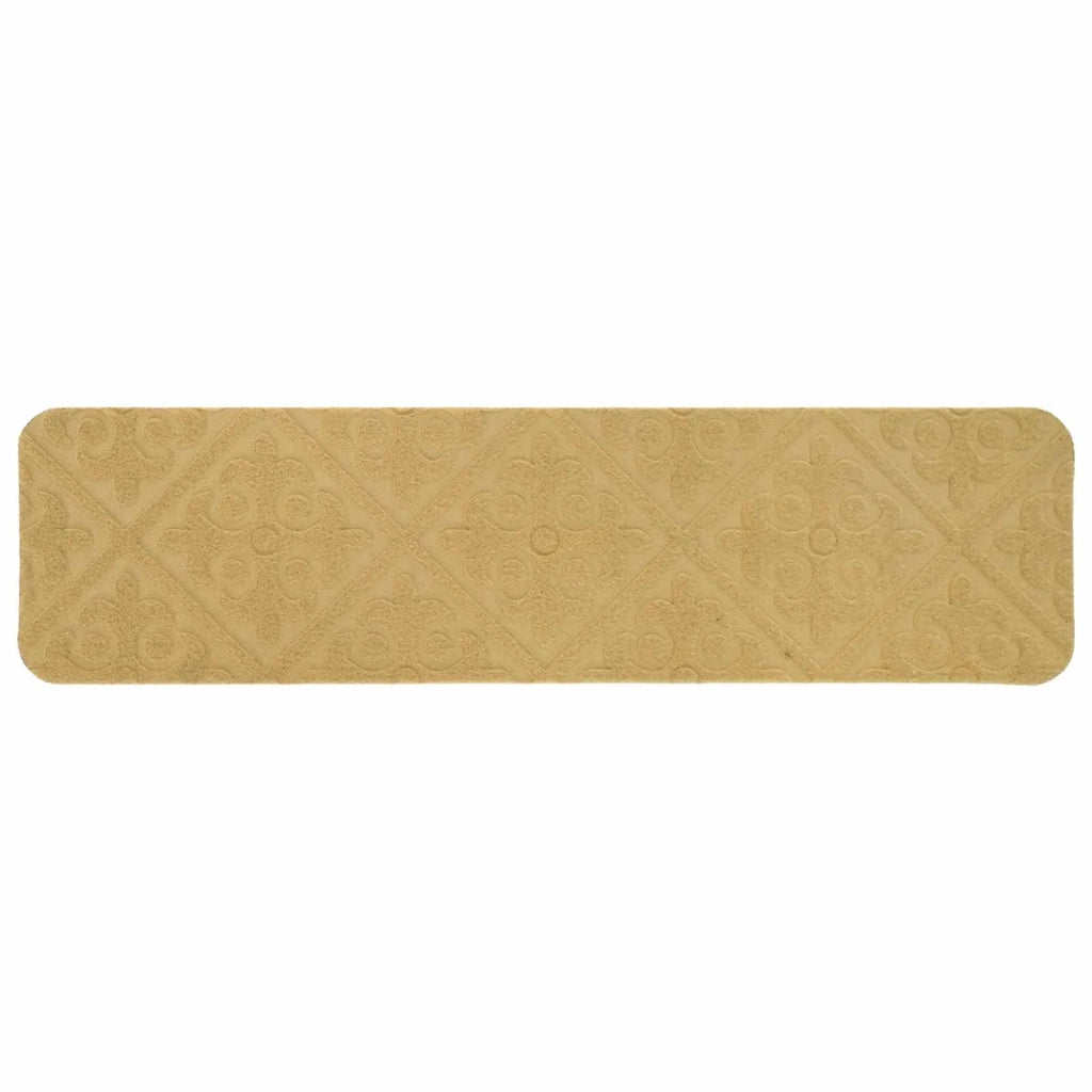 Tappeti per scale 15 pz 76 x 20 cm Beige Poliestere 42054638