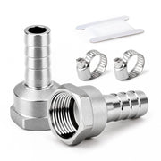 Raccordi per tubi da 20 mm x 3/4" BSP, 2 pezzi, in acciaio inossidabile, forgiati